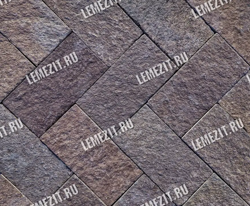 пиленая брусчатка из бордового камня лемезита для мощения